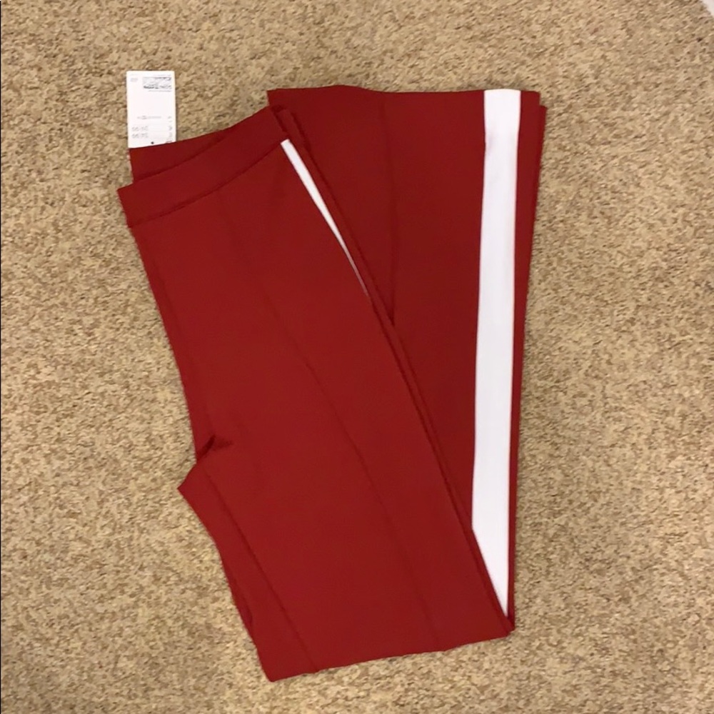 Women’s red and white pants